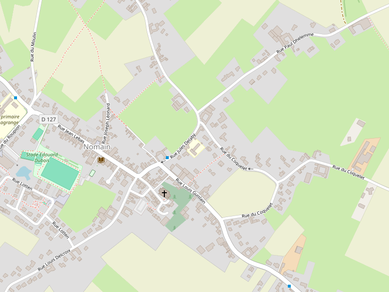 Plan : École Saint-Martin, 4 rue Jules Delaby, 59310 Nomain